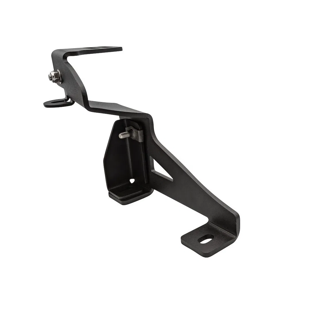 46735 – RIGID IND Driving/ Fog Light Mounting Bracket, A-Pillar Mount Powder Coated Mounts One Light Black Stainless ...